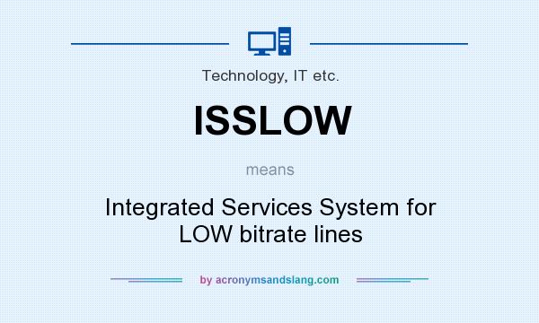 What does ISSLOW mean? It stands for Integrated Services System for LOW bitrate lines