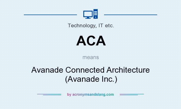 What does ACA mean? It stands for Avanade Connected Architecture (Avanade Inc.)
