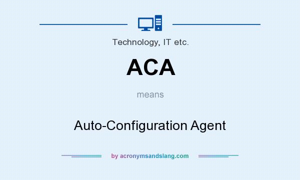 What does ACA mean? It stands for Auto-Configuration Agent