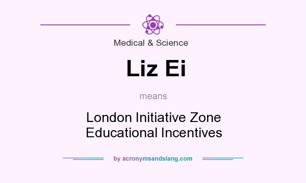 What does Liz Ei mean? It stands for London Initiative Zone Educational Incentives