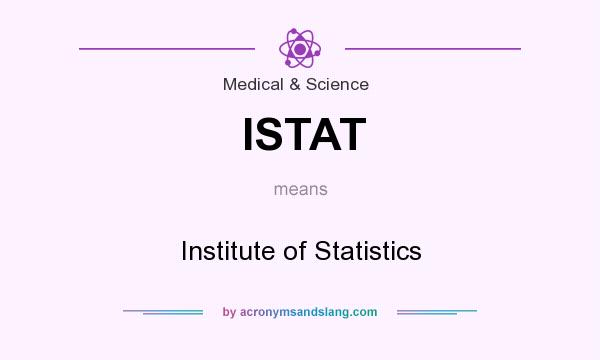 What does ISTAT mean? It stands for Institute of Statistics