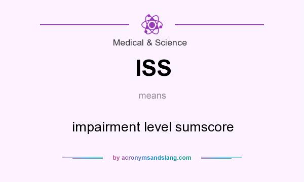 What does ISS mean? It stands for impairment level sumscore