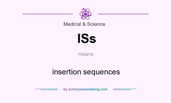 What does ISs mean? It stands for insertion sequences