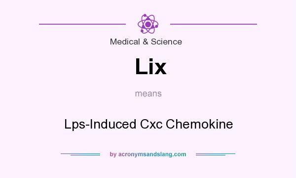 What does Lix mean? It stands for Lps-Induced Cxc Chemokine