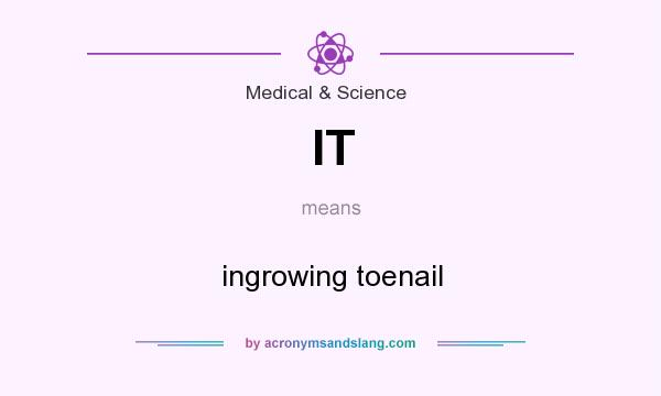 What does IT mean? It stands for ingrowing toenail