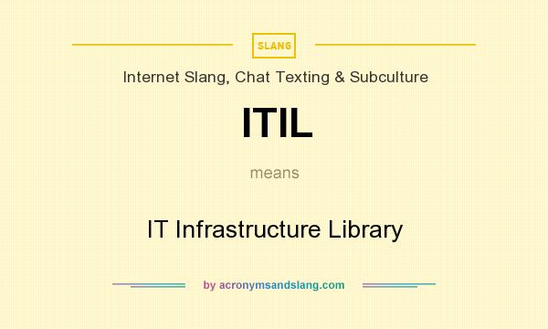 What does ITIL mean? It stands for IT Infrastructure Library