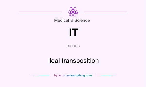 What does IT mean? It stands for ileal transposition