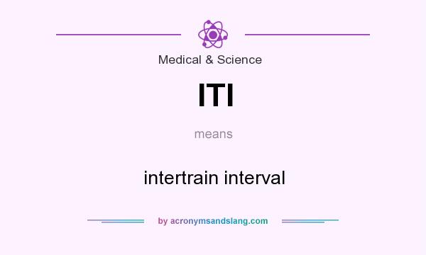 What does ITI mean? It stands for intertrain interval