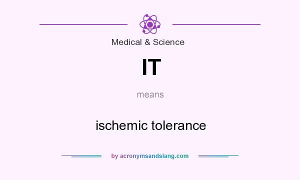 What does IT mean? It stands for ischemic tolerance