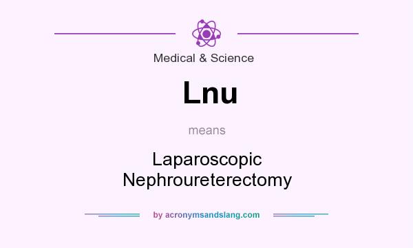 What does Lnu mean? It stands for Laparoscopic Nephroureterectomy