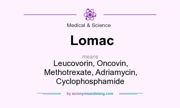 What does Lomac mean? It stands for Leucovorin, Oncovin, Methotrexate, Adriamycin, Cyclophosphamide