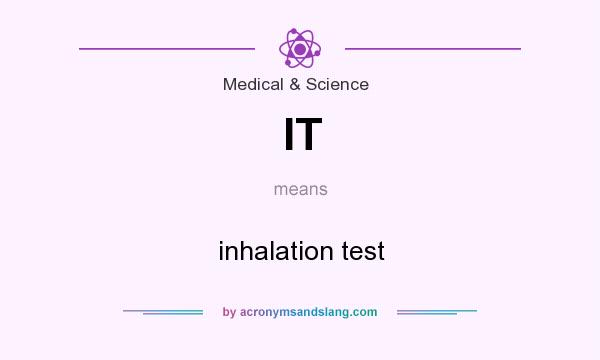 What does IT mean? It stands for inhalation test