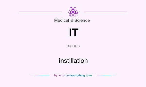 What does IT mean? It stands for instillation