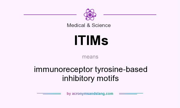 What does ITIMs mean? It stands for immunoreceptor tyrosine-based inhibitory motifs