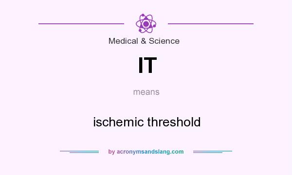 What does IT mean? It stands for ischemic threshold