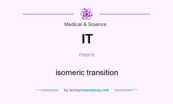 What does IT mean? It stands for isomeric transition