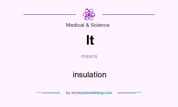 What does It mean? It stands for insulation