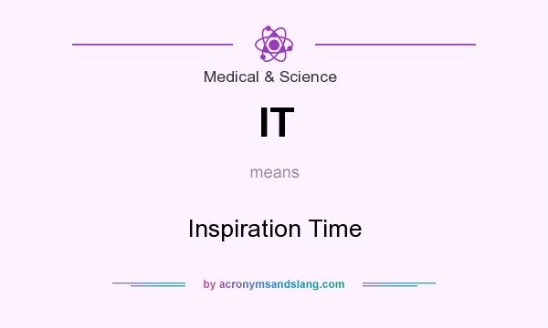 What does IT mean? It stands for Inspiration Time