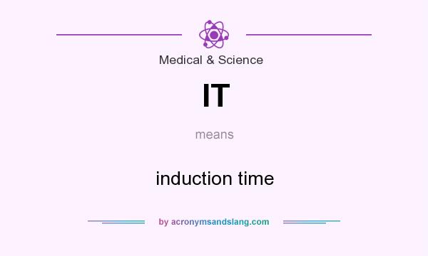 What does IT mean? It stands for induction time