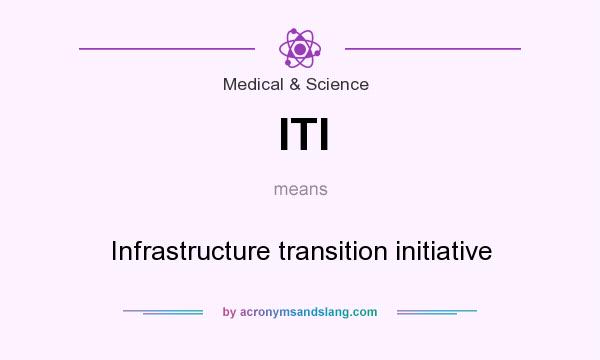 What does ITI mean? It stands for Infrastructure transition initiative