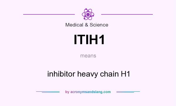 What does ITIH1 mean? It stands for inhibitor heavy chain H1