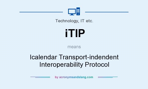 What does iTIP mean? It stands for Icalendar Transport-indendent Interoperability Protocol
