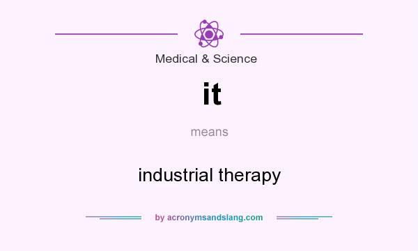 What does it mean? It stands for industrial therapy