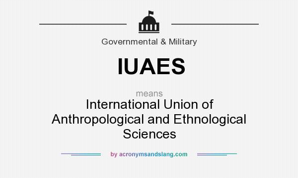 What does IUAES mean? It stands for International Union of Anthropological and Ethnological Sciences