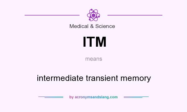 What does ITM mean? It stands for intermediate transient memory