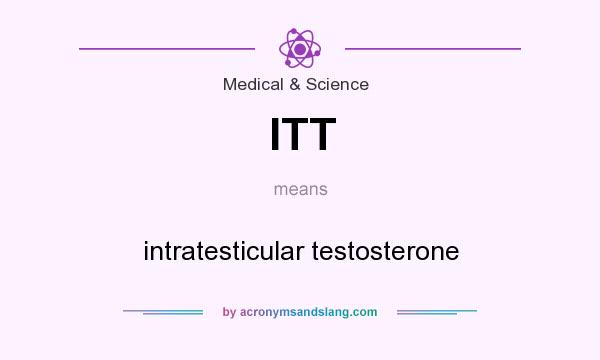 What does ITT mean? It stands for intratesticular testosterone