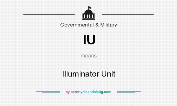 What does IU mean? It stands for Illuminator Unit