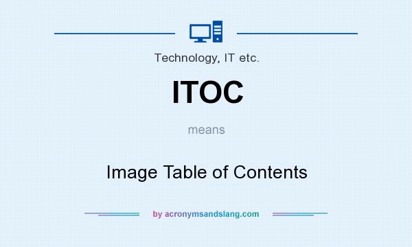 What does ITOC mean? It stands for Image Table of Contents
