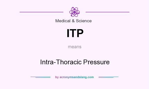 What does ITP mean? It stands for Intra-Thoracic Pressure