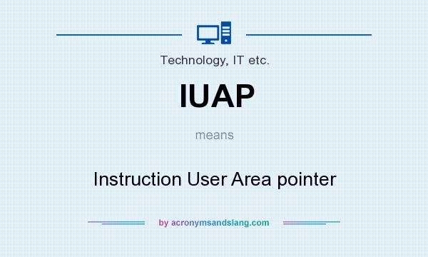 What does IUAP mean? It stands for Instruction User Area pointer