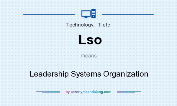 What does Lso mean? It stands for Leadership Systems Organization