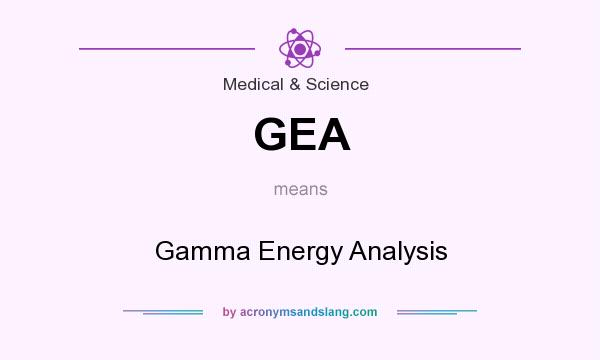 What does GEA mean? It stands for Gamma Energy Analysis