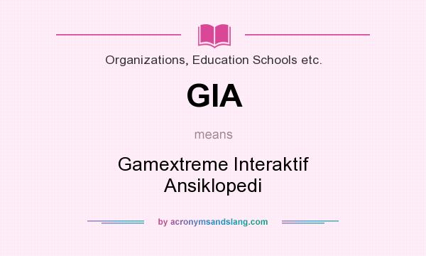 What does GIA mean? It stands for Gamextreme Interaktif Ansiklopedi