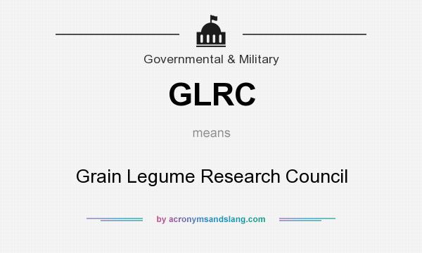 What does GLRC mean? It stands for Grain Legume Research Council