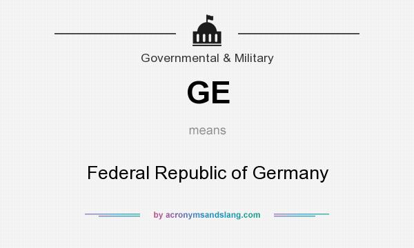 What does GE mean? It stands for Federal Republic of Germany