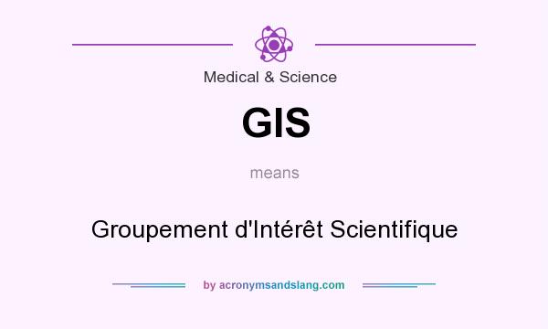 What does GIS mean? It stands for Groupement d`Intérêt Scientifique