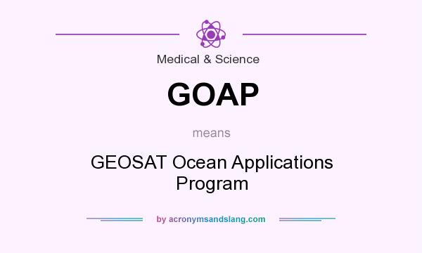 What does GOAP mean? It stands for GEOSAT Ocean Applications Program