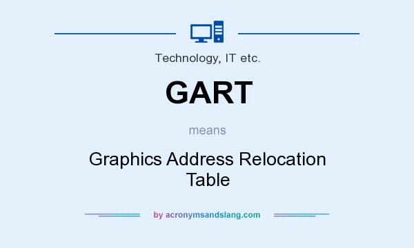 What does GART mean? It stands for Graphics Address Relocation Table
