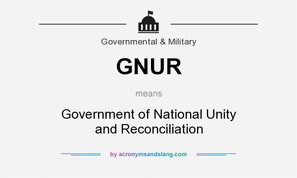 What does GNUR mean? It stands for Government of National Unity and Reconciliation