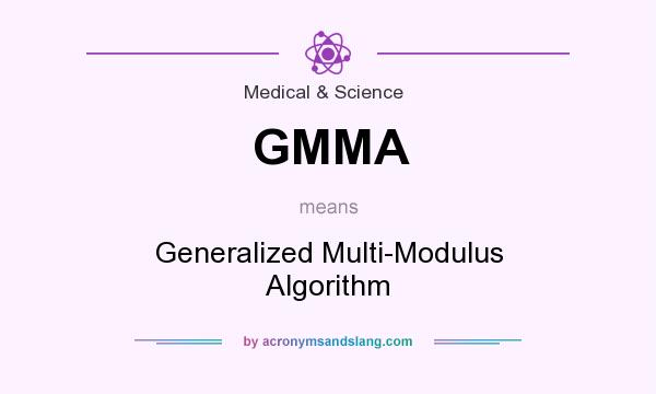 What does GMMA mean? It stands for Generalized Multi-Modulus Algorithm