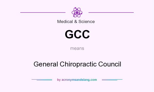 What does GCC mean? It stands for General Chiropractic Council