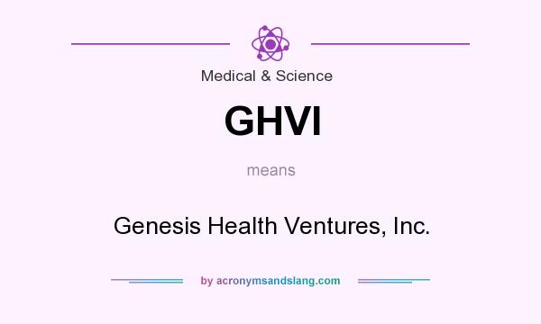 What does GHVI mean? It stands for Genesis Health Ventures, Inc.
