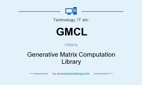 What does GMCL mean? It stands for Generative Matrix Computation Library