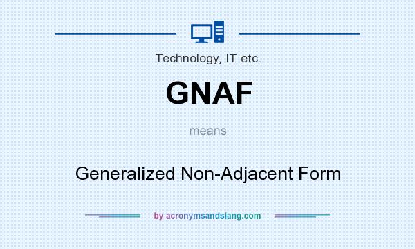 What does GNAF mean? It stands for Generalized Non-Adjacent Form