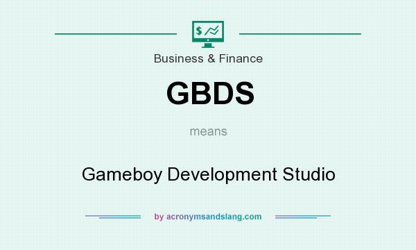 What does GBDS mean? It stands for Gameboy Development Studio