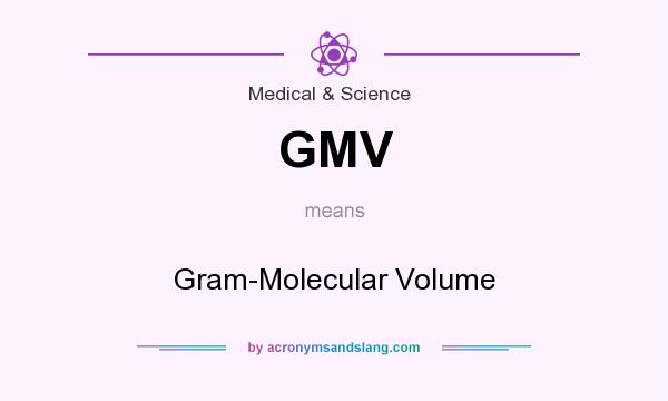 What does GMV mean? It stands for Gram-Molecular Volume